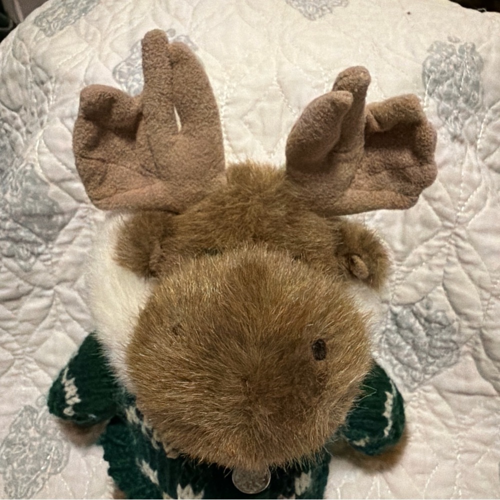 Boyds Bears Plush Moose with Green and Brown - Picture 2 of 7